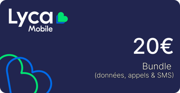 Ricarica Pacchetti  Lycamobile Francia 20,00 €