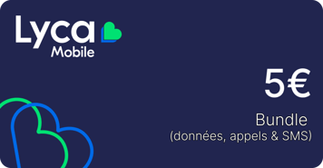 Ricarica Pacchetti  Lycamobile Francia 5,00 €
