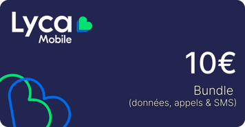 Ricarica Pacchetti  Lycamobile Francia 10,00 €