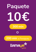 Recarga Paquete Llamaya España 10,00 €