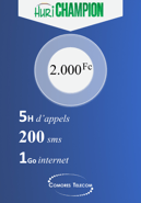 Recharge Comores Telecom Huri Champion 2000 KMF