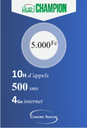 Recharge Comores Telecom Huri Champion 5000 KMF