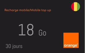 Recharge Internet Orange Guinée 18Go