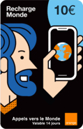 Mobicarte Orange Monde 10€