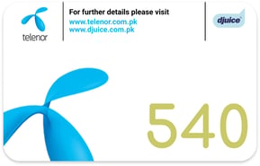 Recarga Telenor 540 PYG