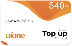 Recarga Ufone 540 Rs