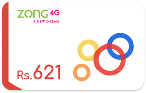 Zong Top Up 621Rs