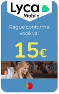 Top up Lycamobile Portugal 15€