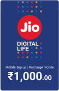 Recharge Forfait Jio Inde 1 000,00 ₹