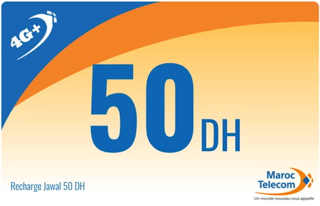 Recharge Jawal Maroc Telecom 50 DH