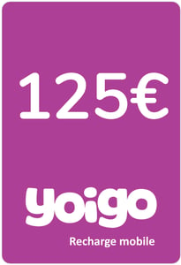 Ricarica  Yoigo Spagna 125,00 €