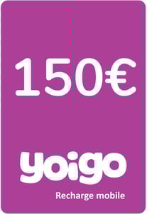 Ricarica  Yoigo Spagna 150,00 €