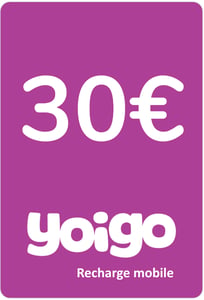 Ricarica  Yoigo Spagna 30,00 €