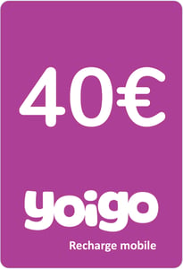 Ricarica  Yoigo Spagna 40,00 €
