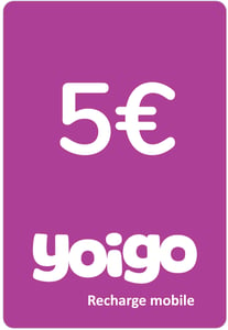 Ricarica  Yoigo Spagna 5,00 €