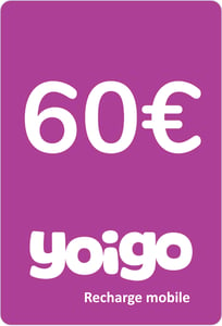 Ricarica  Yoigo Spagna 60,00 €