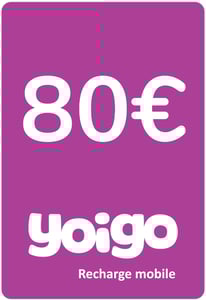 Ricarica  Yoigo Spagna 80,00 €