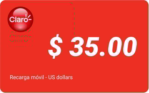 Recarga mòvil 35 US dollars Claro