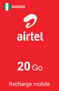 Recharge Internet Airtel Nigéria 20 Go