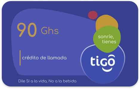 Recarga Tigo Ghana 90,00 GHS