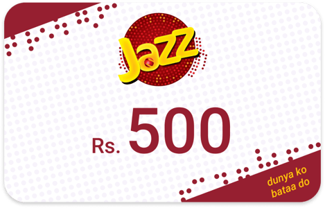 Recharge Jazz Pakistan 500,00 PKR