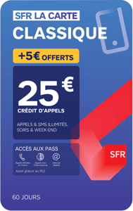 SFR La Carte - Recharge Classique 25€