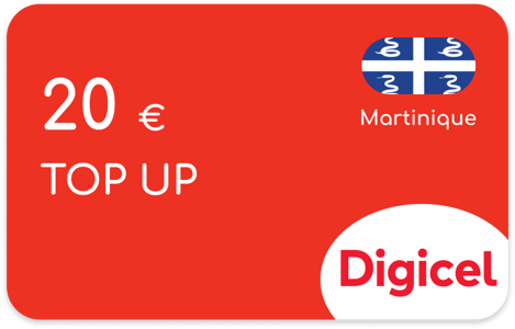 Ricarica  Digicel Martinica 20,00 €