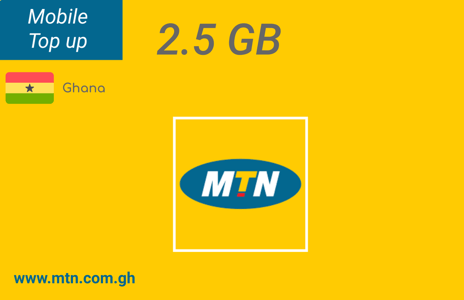 Top up Internet MTN Ghana 2,5 GB