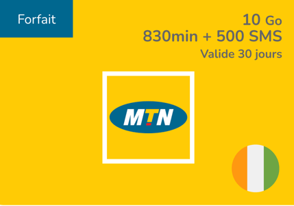 Top up Bundle MTN Ivory Coast F CFA 10,000