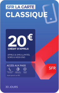 SFR La Carte - Recharge Classique 20€