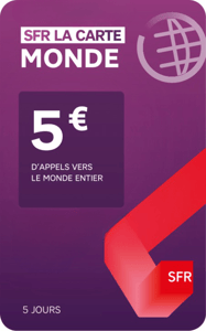 SFR La Carte - Pass Monde 5€